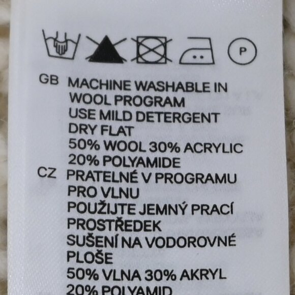 Hand Knitted Cable Knit Wool Blend Cardigan with Fringe Hem with Belt - Picture 5 of 5